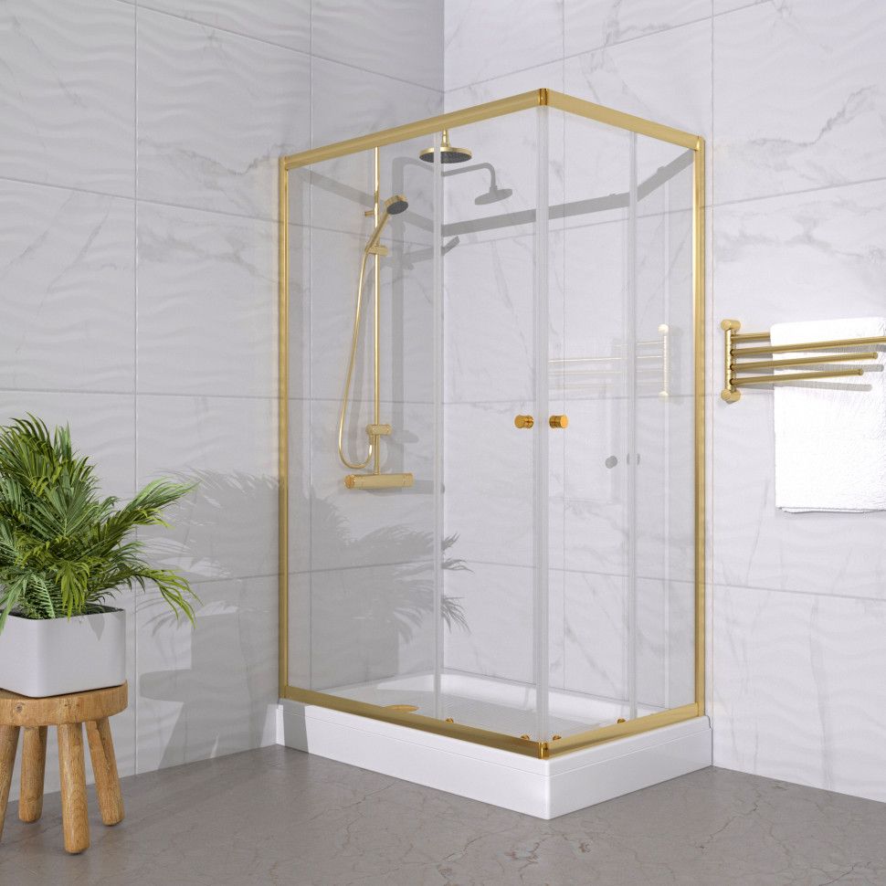 Душевое ограждение Вента-Голд 120*80 Щ0000073919 низкий поддон в интернет-магазине Sumom.kz