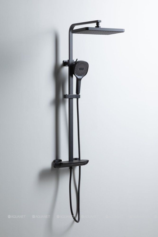 5.21030-31 INFINITY 3.0 Душ.сист.H842-1322мм,изл.водопад,Верх.душ ABS305x205,Kerox,черн.мат в интернет-магазине Sumom.kz