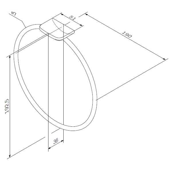 Схема товара Кольцо для полотенец AM.PM Inspire 2.0 A50A34400
