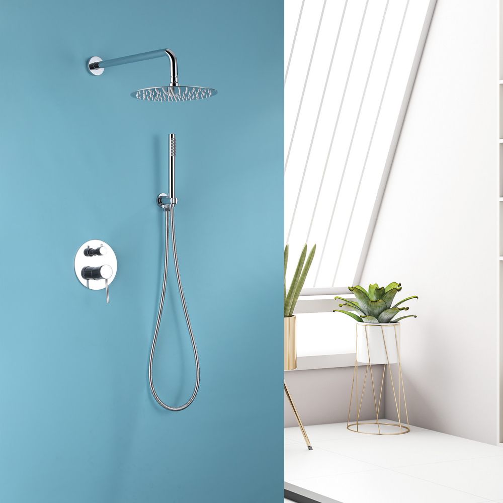 Душевая система ABBER Emotion AF8818 скрытого монтажа без излива, хром в интернет-магазине Sumom.kz