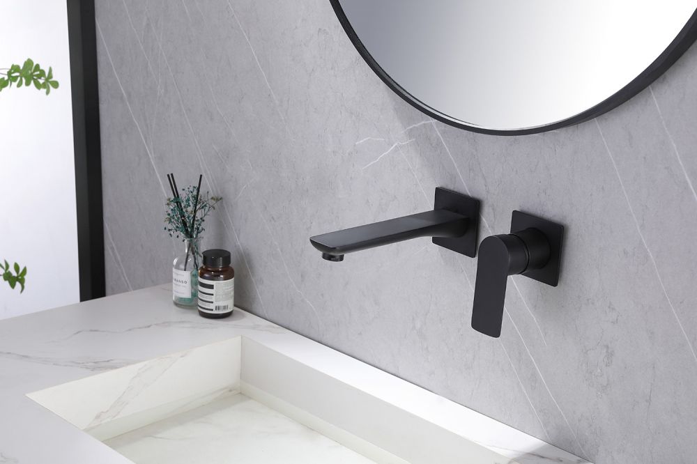 Смеситель ABBER Weiss Insel AF8082B для раковины скрытого монтажа, черный матовый большой выбор под ваш дизайн!