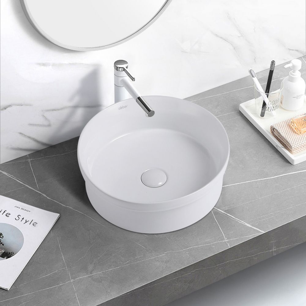 Раковина накладная ABBER Bequem AC2103 белая в интернет-магазине Sumom.kz Раковина накладная ABBER Bequem AC2103 белая в интернет-магазине Sumom.kz