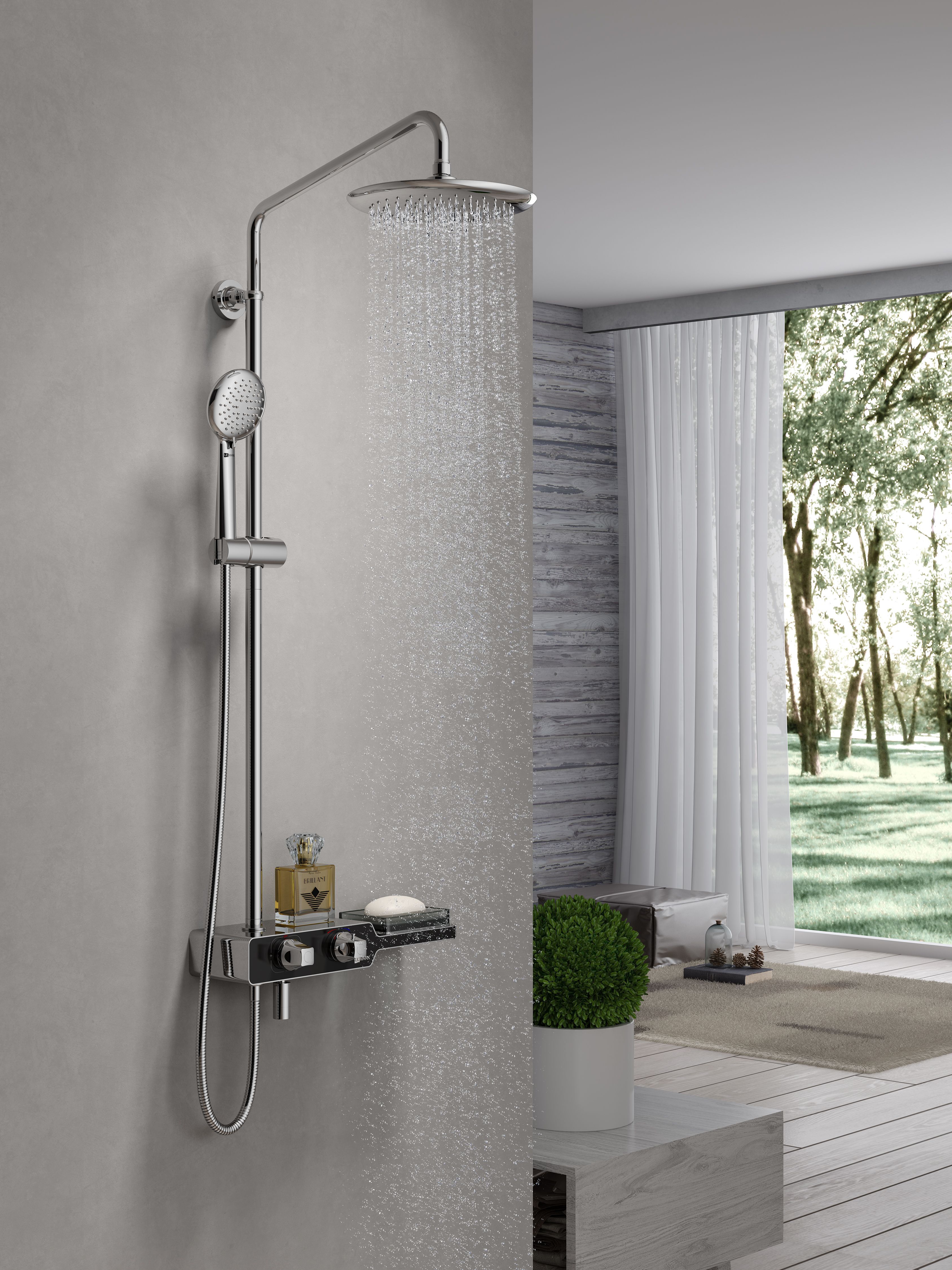 Смеситель Lemark Tropic LM7009С для ванны и душа, термостатический в интернет-магазине Sumom.kz Смеситель Lemark Tropic LM7009С для ванны и душа, термостатический в интернет-магазине Sumom.kz