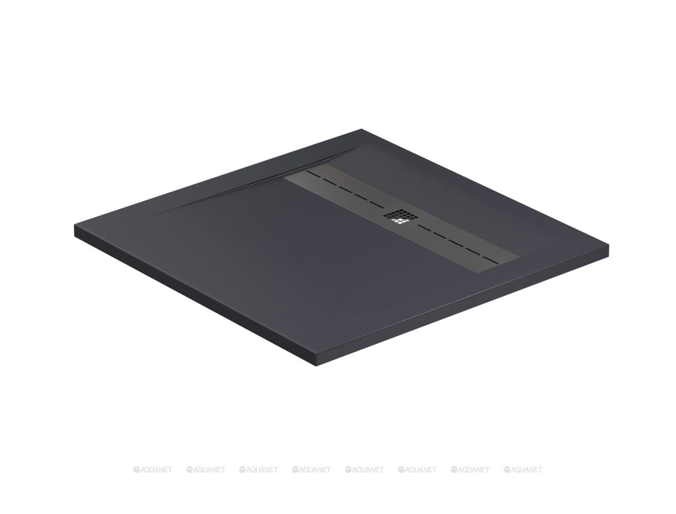 8.21001-AM Infinity, Поддон литьевой 900х900, без сифона/накладки, антрацит в интернет-магазине Sumom.kz
