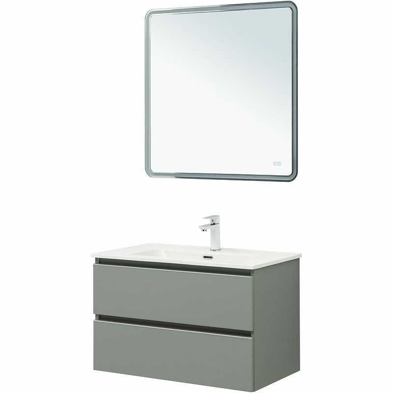 Тумба с раковиной Вега 80 2 ящ. цв.мисти грин 329603 в интернет-магазине Sumom.kz