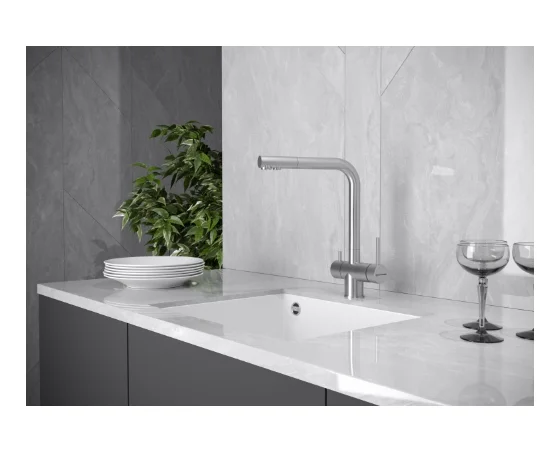 Кухонный смеситель KüchenStern FOKUS-F нержавеющая сталь KS-800211 большой выбор под ваш дизайн!