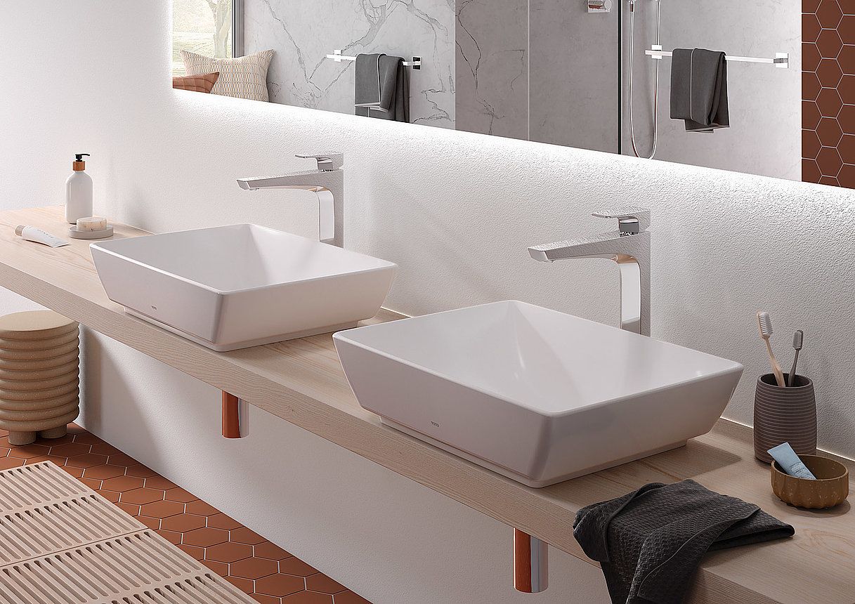 Раковина накладная 55, белая TOTO WU L1735E в интернет-магазине Sumom.kz