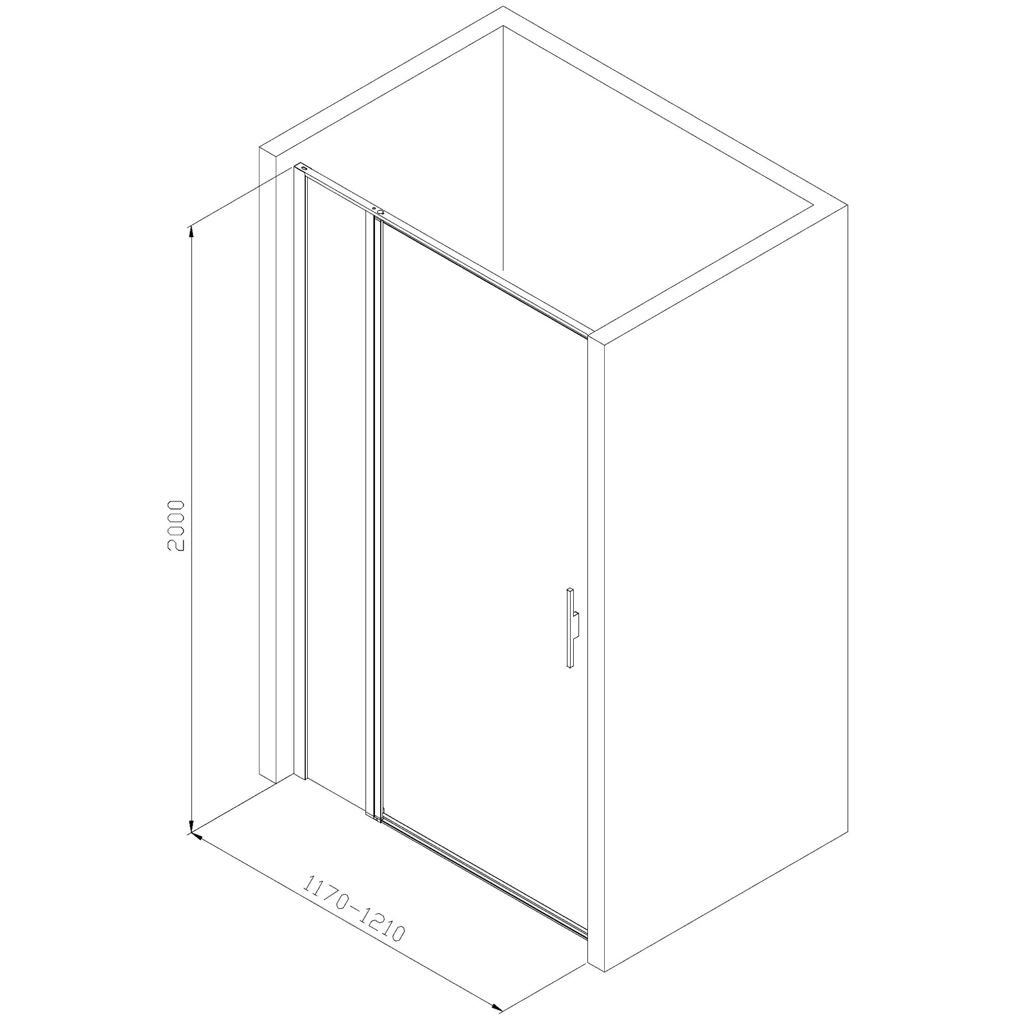 Дверь 8мм, 1200мм стекло Optiwhite, Easyclean, черн.браш.алюм 3.31033 в интернет-магазине Sumom.kz