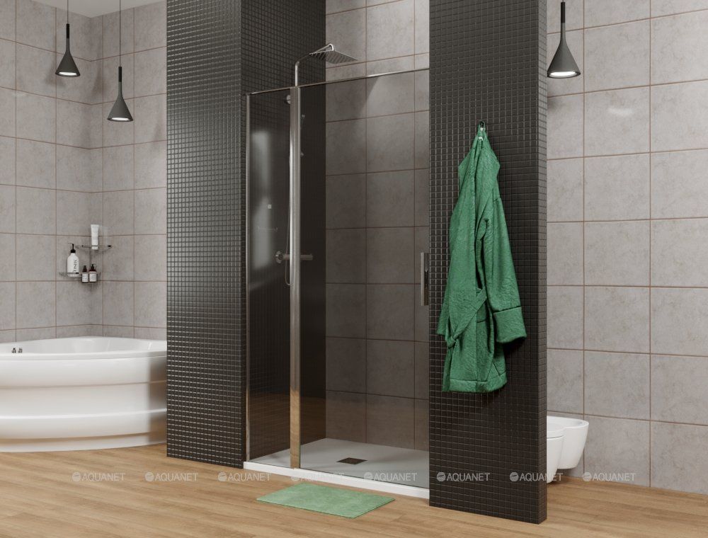 3.31007.00G PRIORITY, Дверь в нишу 1200мм стекло Тонир., серое, хром в интернет-магазине Sumom.kz