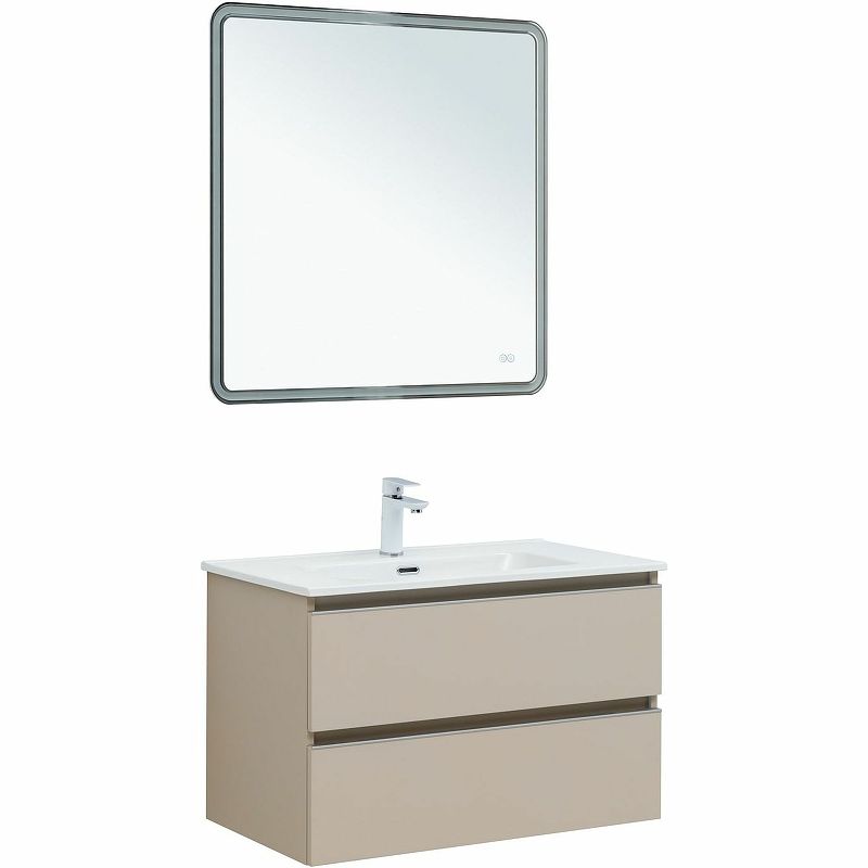 Тумба с раковиной Вега 80 2 ящ. цв.бежевый 329585 в интернет-магазине Sumom.kz