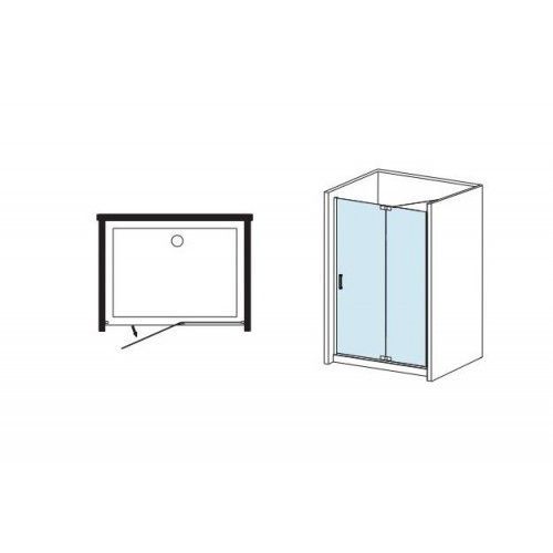 Душевая дверь в нишу Gappo 90x190 в интернет-магазине Sumom.kz