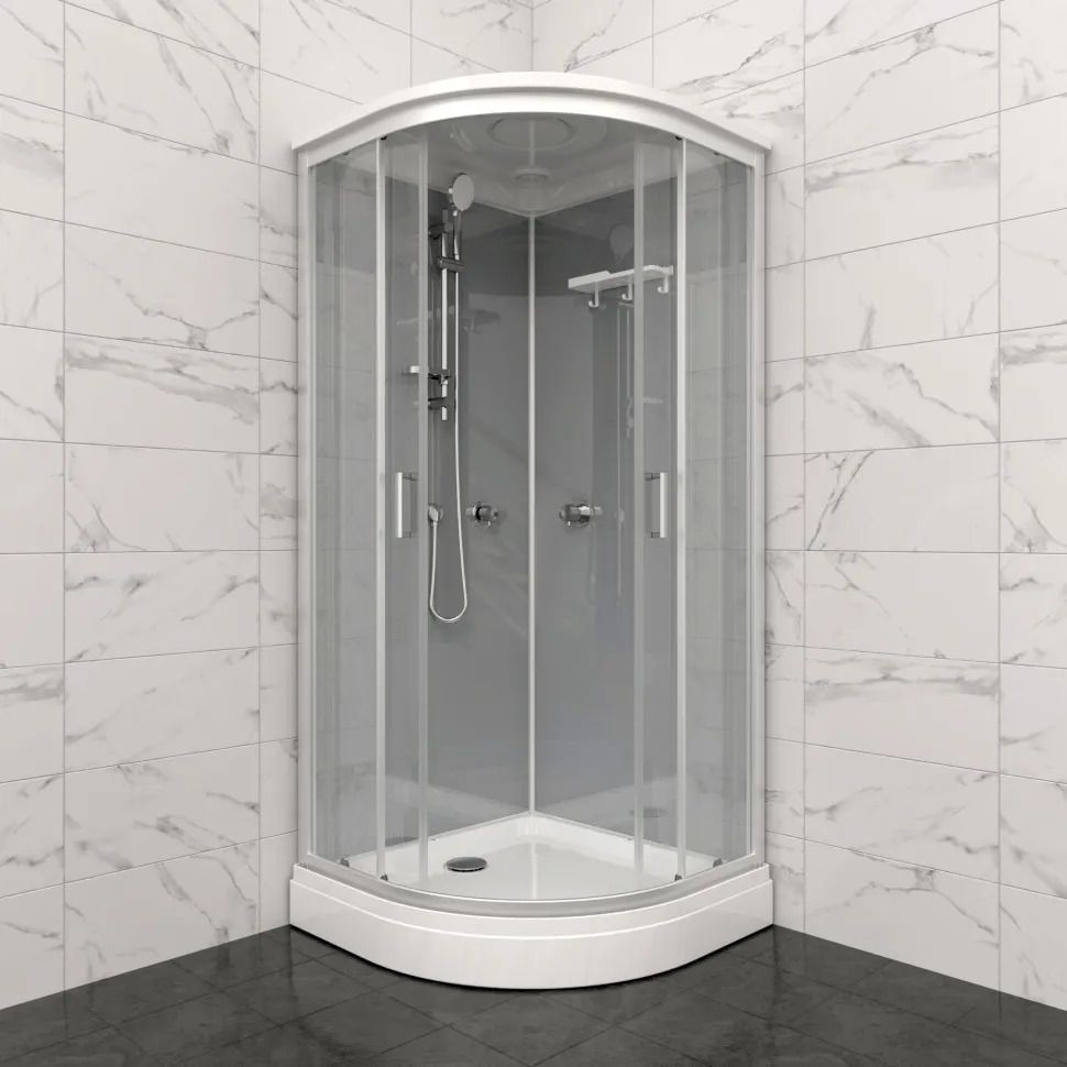 Душевая кабина Triton Прайм-Сатин 90*90 А Прозрачное Щ0000071581 в интернет-магазине Sumom.kz