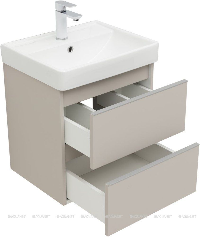 Тумба с раковиной Aquanet Вега 50 бежевый 00329582 в интернет-магазине Sumom.kz
