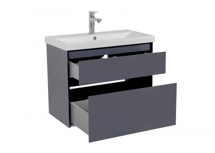 Тумба подвесная AQUARODOS "Элит" 80 см графит глянец с умывальником "Elite" в интернет-магазине Sumom.kz Тумба подвесная AQUARODOS "Элит" 80 см графит глянец с умывальником "Elite" в интернет-магазине Sumom.kz