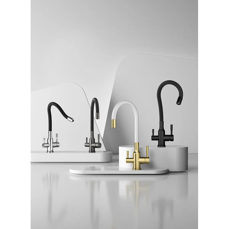 Смеситель для кухни с подключением к фильтру питьевой воды Raglo графит R81.64.09 большой выбор под ваш дизайн!