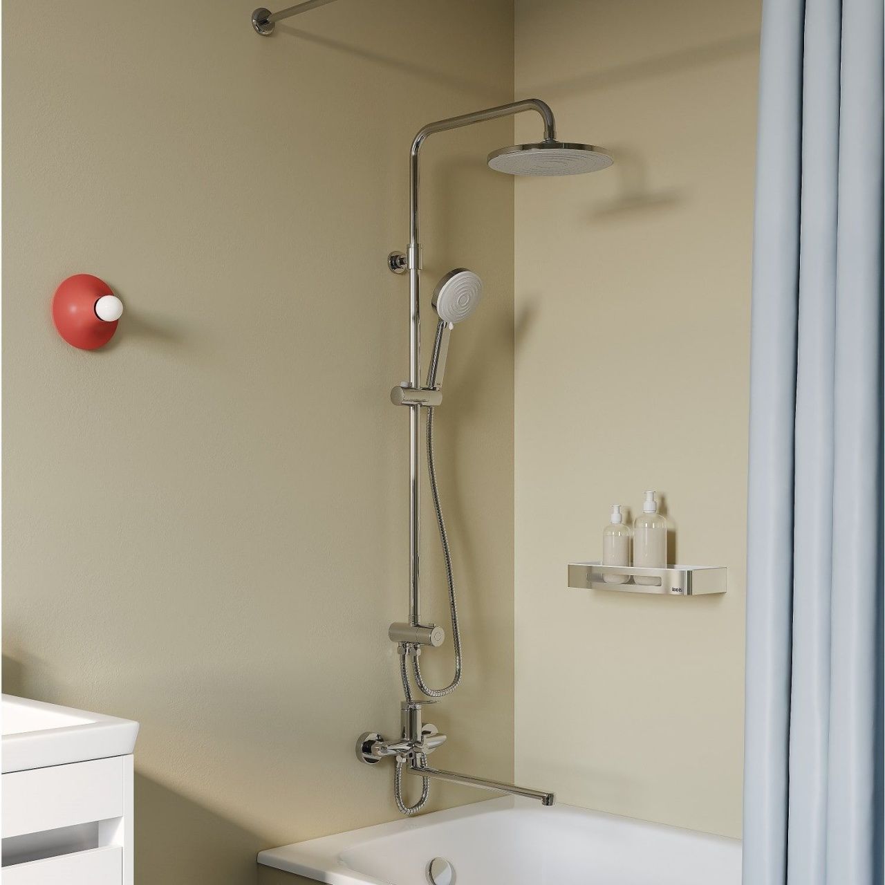 Душевой гарнитур с верхней лейкой, хром, Zodiac X, IDDIS, ZDX3F0Ci76 в интернет-магазине Sumom.kz