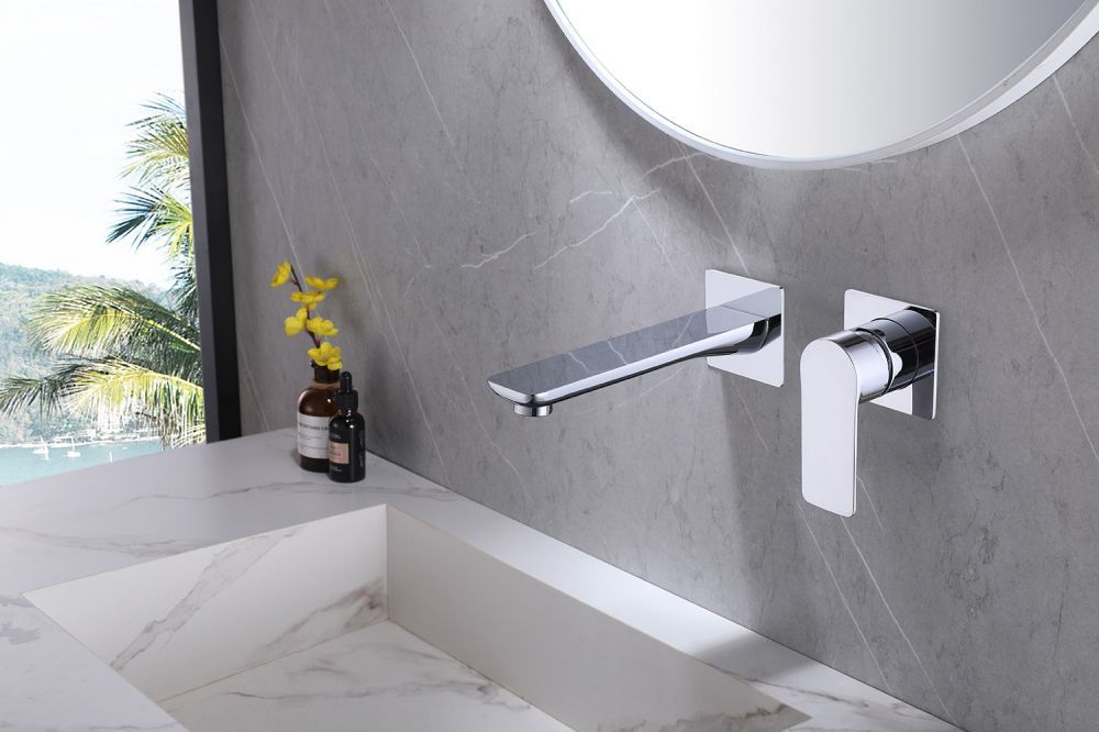 Смеситель ABBER Weiss Insel AF8082 для раковины скрытого монтажа, хром большой выбор под ваш дизайн!