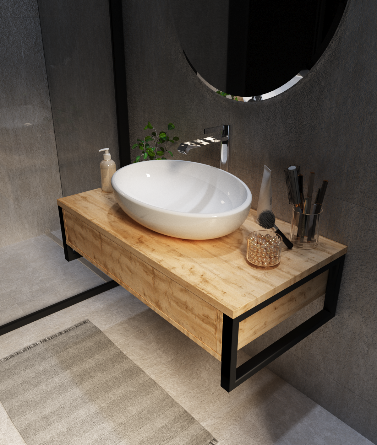 Тумба 1Marka GRUNGE LOFT 70П 1в.я Дуб Вотан Ц0000015940 в интернет-магазине Sumom.kz Тумба 1Marka GRUNGE LOFT 70П 1в.я Дуб Вотан Ц0000015940 в интернет-магазине Sumom.kz