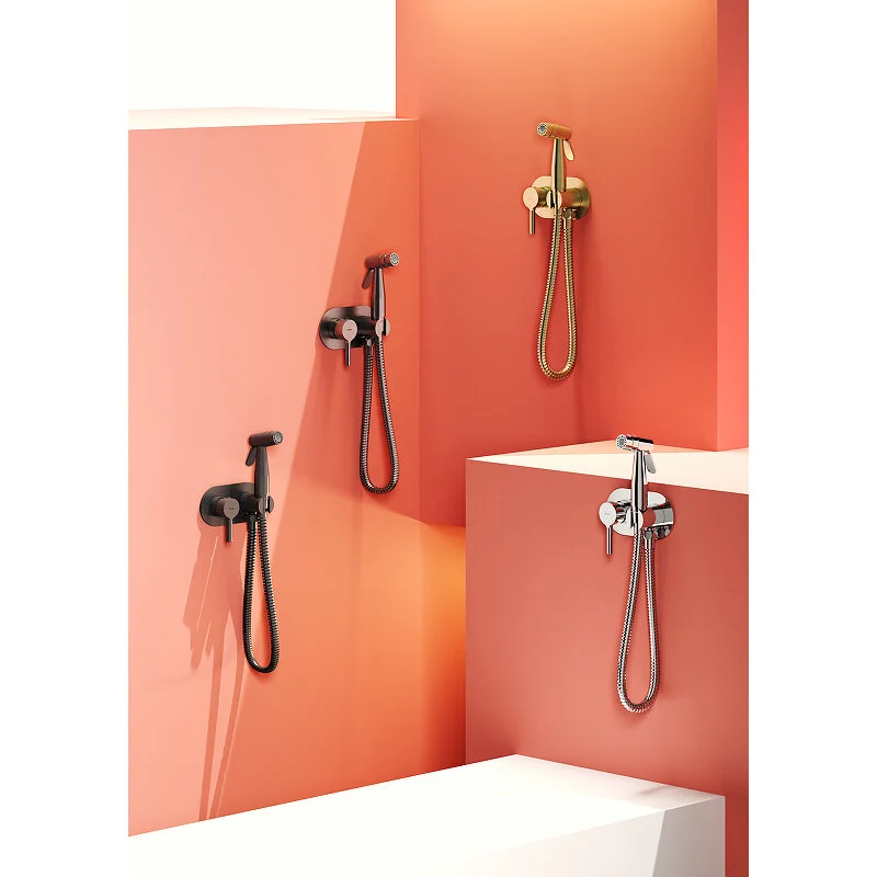 Смеситель с гигиеническим душем встраиваемый Raglo черный R20.52.06 большой выбор под ваш дизайн!