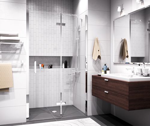 Душевая дверь Wasserkraft Aller 10H05R правая 1200х2000 мм распашная на петлях в интернет-магазине Sumom.kz