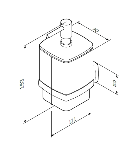 Схема товара Дозатор для жидкого мыла AM.PM Gem с настенным держателем A9036900