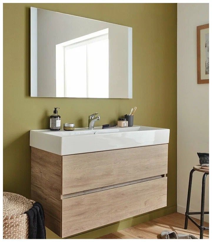 Тумба под раковину 100, дуб давос натуральный Jacob Delafon Tolbiac EB2383-E75 в интернет-магазине Sumom.kz