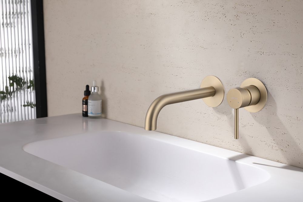 Смеситель ABBER Wasser Kreis AF8112G для раковины скрытого монтажа, золото матовое с гарантией и доставкой по всему Казахстану Смеситель ABBER Wasser Kreis AF8112G для раковины скрытого монтажа, золото матовое большой выбор под ваш дизайн!