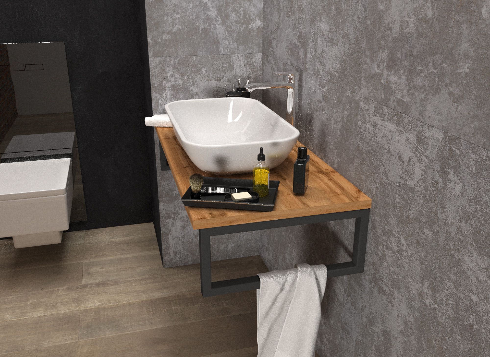 Столешница 1Marka GRUNGE LOFT 70 Дуб Вотан Ц0000015936 в интернет-магазине Sumom.kz