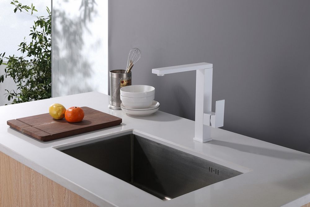 Смеситель ABBER Daheim AF8214W для кухни, белый большой выбор под ваш дизайн!