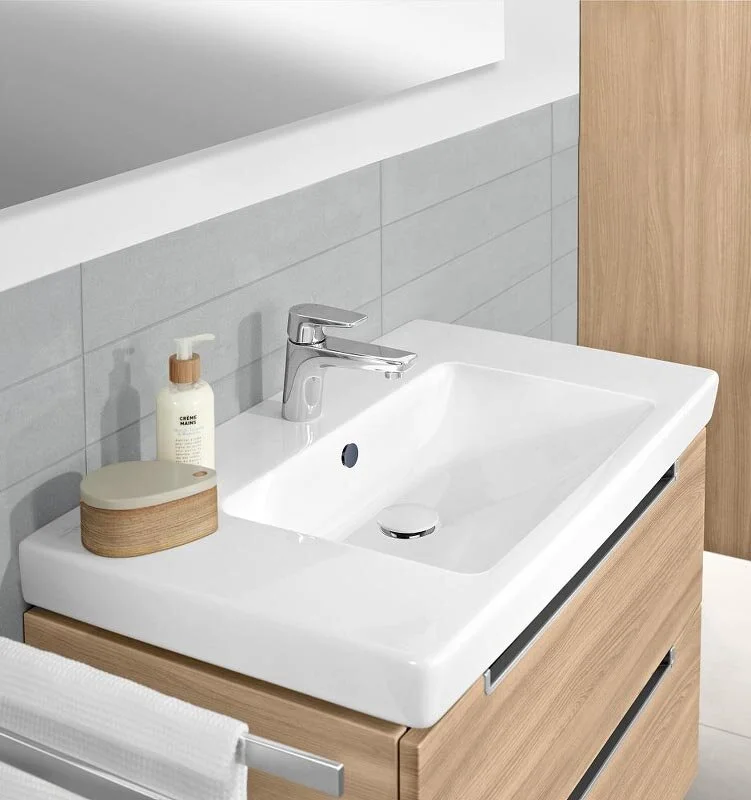 Донный клапан Villeroy&Boch Click-clack, с керамической крышкой, с переливом, цвет альпийский белый, 8L033401 в интернет-магазине Sumom.kz