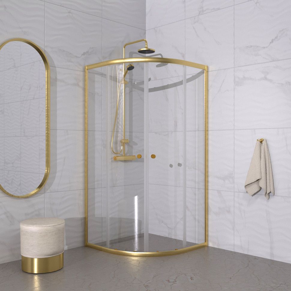 Душевое ограждение Альфа-Голд 90х90 Щ0000073922 без поддона в интернет-магазине Sumom.kz