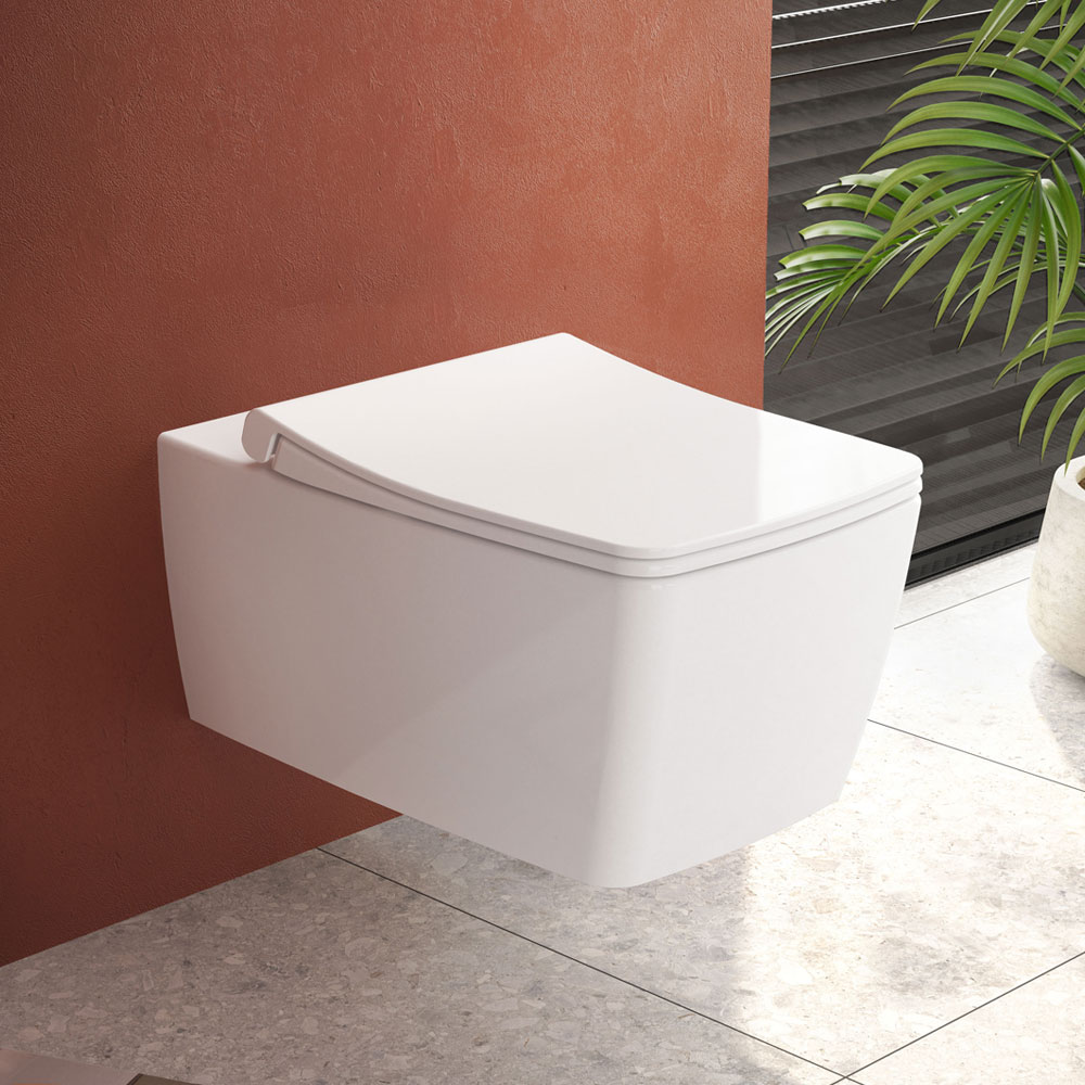 Унитаз подвесной Vitra Metropole 7672B003-0075+122-003-009 безободковый белый в интернет-магазине Sumom.kz Унитаз подвесной Vitra Metropole 7672B003-0075+122-003-009 безободковый белый в интернет-магазине Sumom.kz
