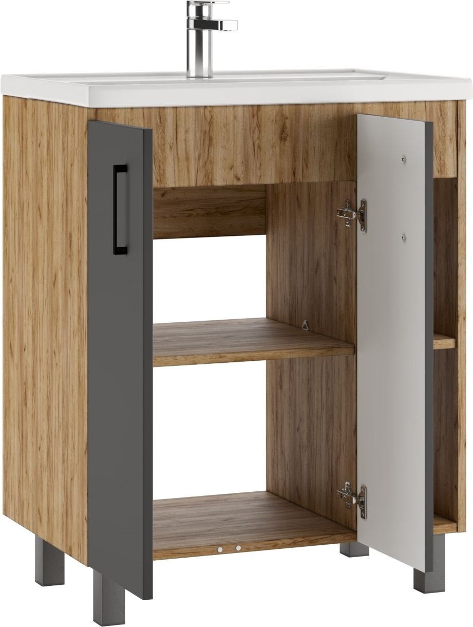 Тумба под умывальник "Фостер 70" Craft без ящика Домино в интернет-магазине Sumom.kz