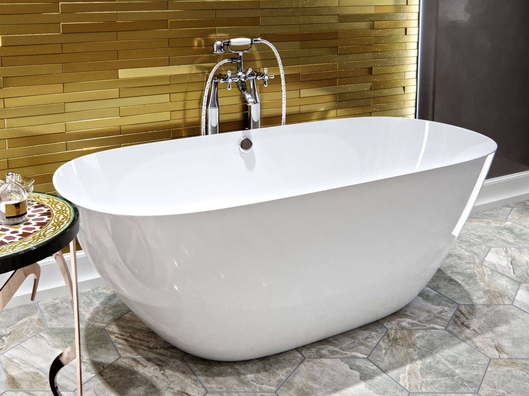 Ванна из искусственного камня Aquastone Бали 160x75 bali160 в интернет-магазине Sumom.kz