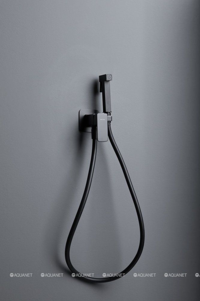 5.21005-31 INFINITY Смеситель с гиг.душем, Латунь, Citec, скрыт.часть в компл., черн.мат большой выбор под ваш дизайн!