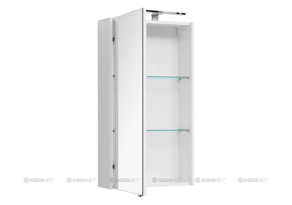 Шкаф-зеркало Aquanet Августа 50 белый (210007) в интернет-магазине Sumom.kz Шкаф-зеркало Aquanet Августа 50 белый (210007) в интернет-магазине Sumom.kz