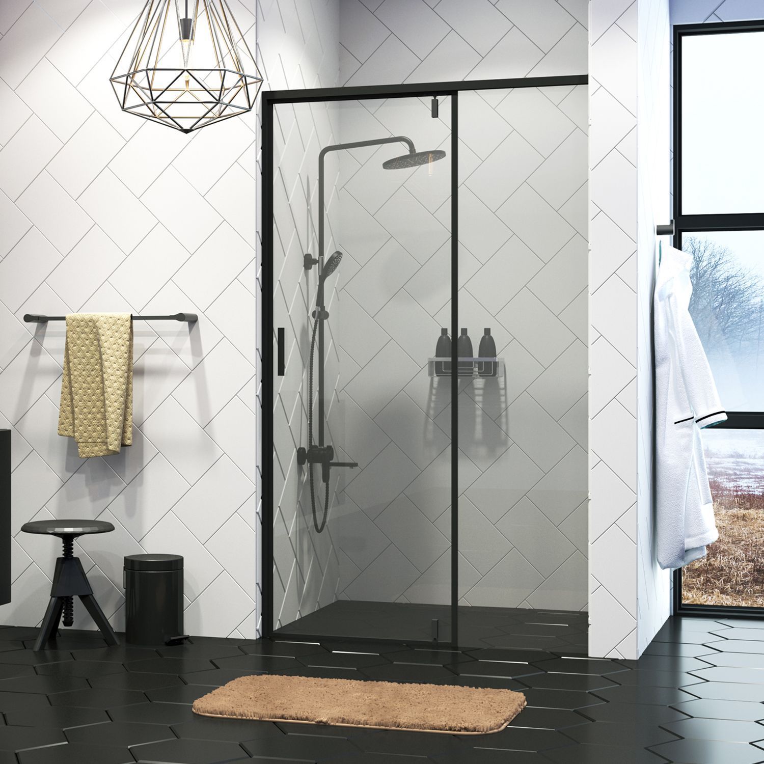 Душевая дверь Wasserkraft Elbe 74P05 в интернет-магазине Sumom.kz