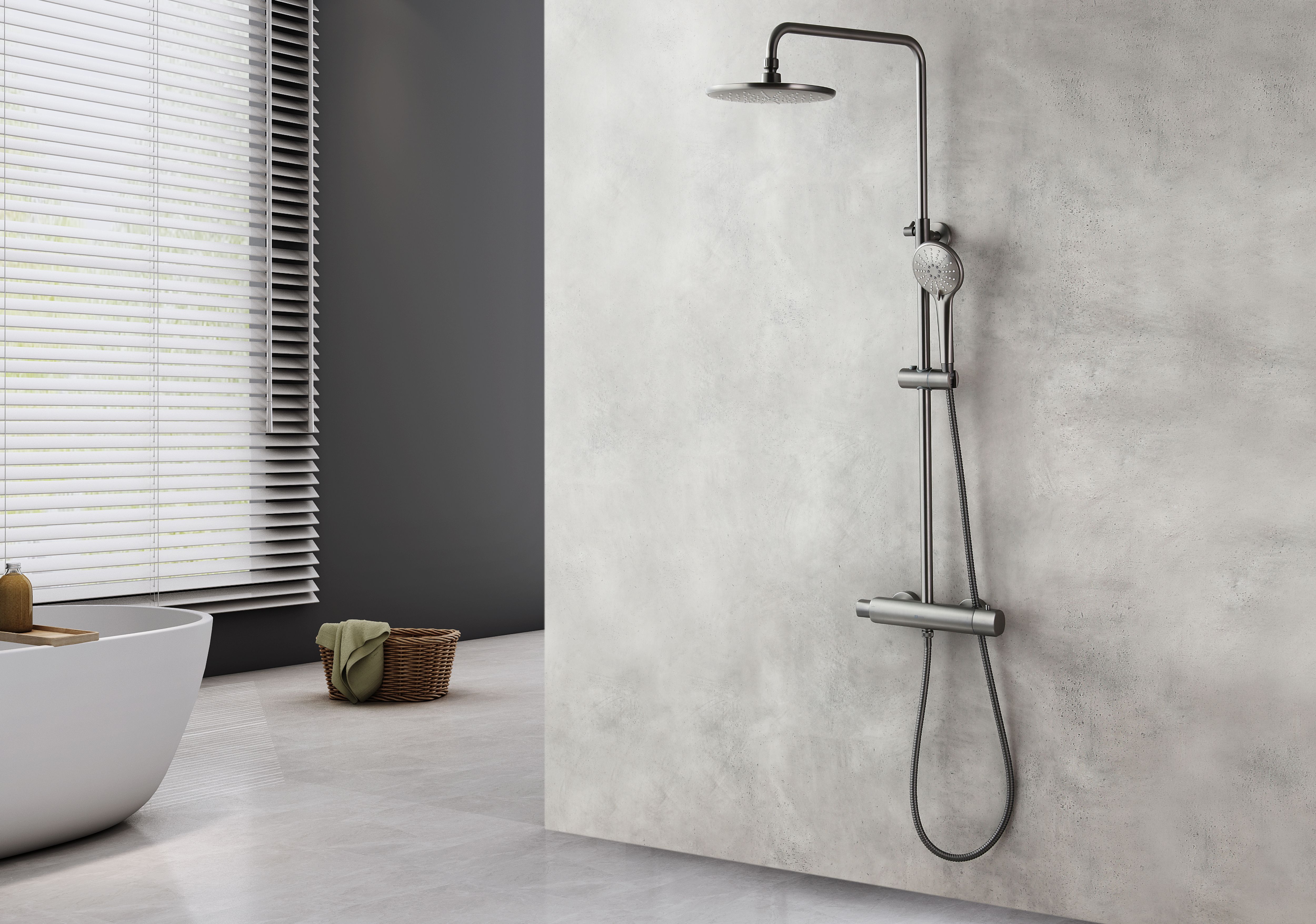 Смеситель Lemark Bronx LM3770GM для душа термостатический в интернет-магазине Sumom.kz