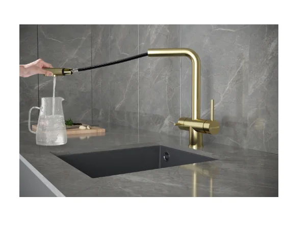 Кухонный смеситель KüchenStern FOKUS-FS золото KS-800214 большой выбор под ваш дизайн!