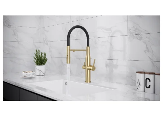 Кухонный смеситель KüchenStern ELIT-FE золото KS-800195 с гарантией и доставкой по всему Казахстану Кухонный смеситель KüchenStern ELIT-FE золото KS-800195 большой выбор под ваш дизайн!