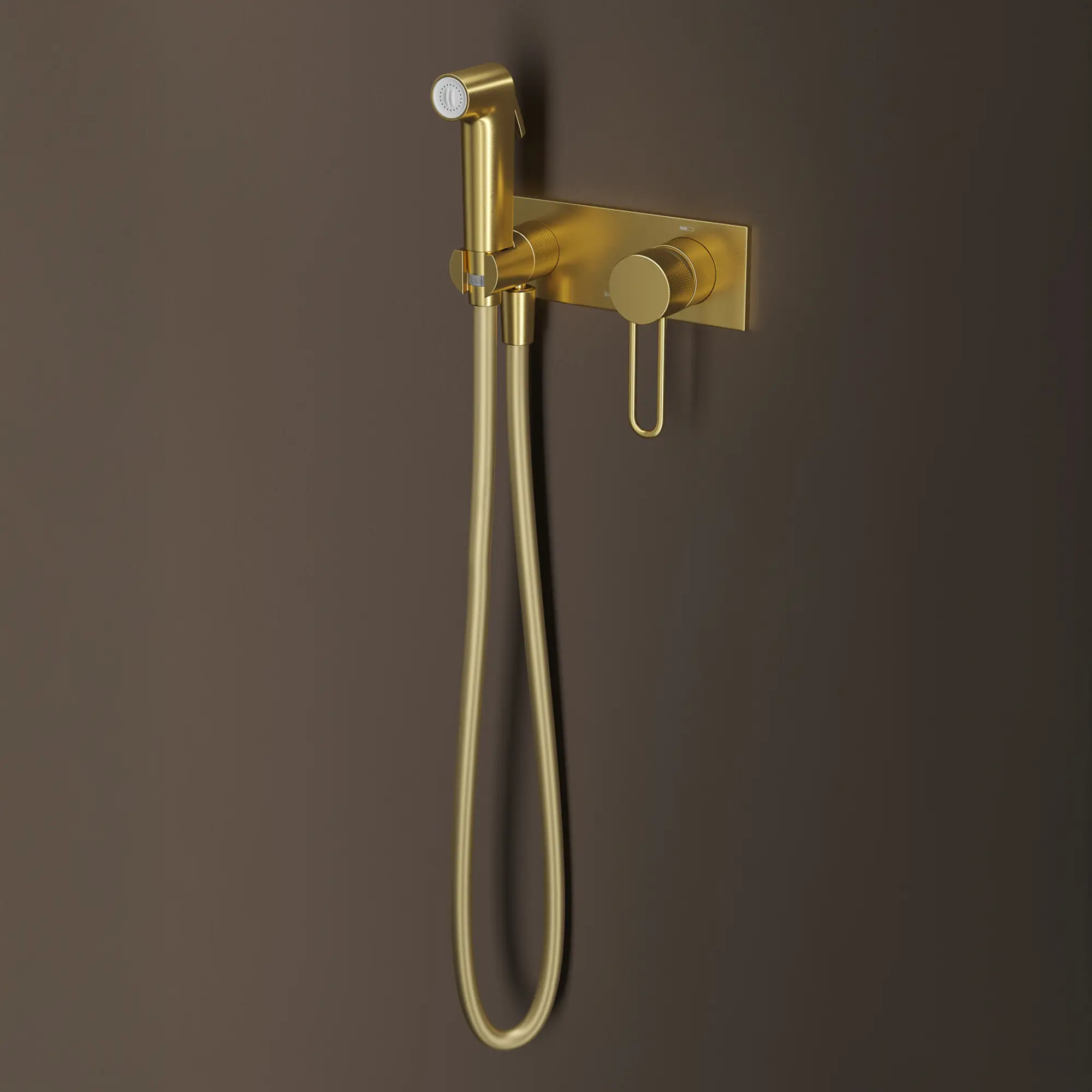 Смеситель встраиваемый с гигиеническим душем Iddis Duna DUNMGV0i08 с защитным клапаном матовое золото большой выбор под ваш дизайн!