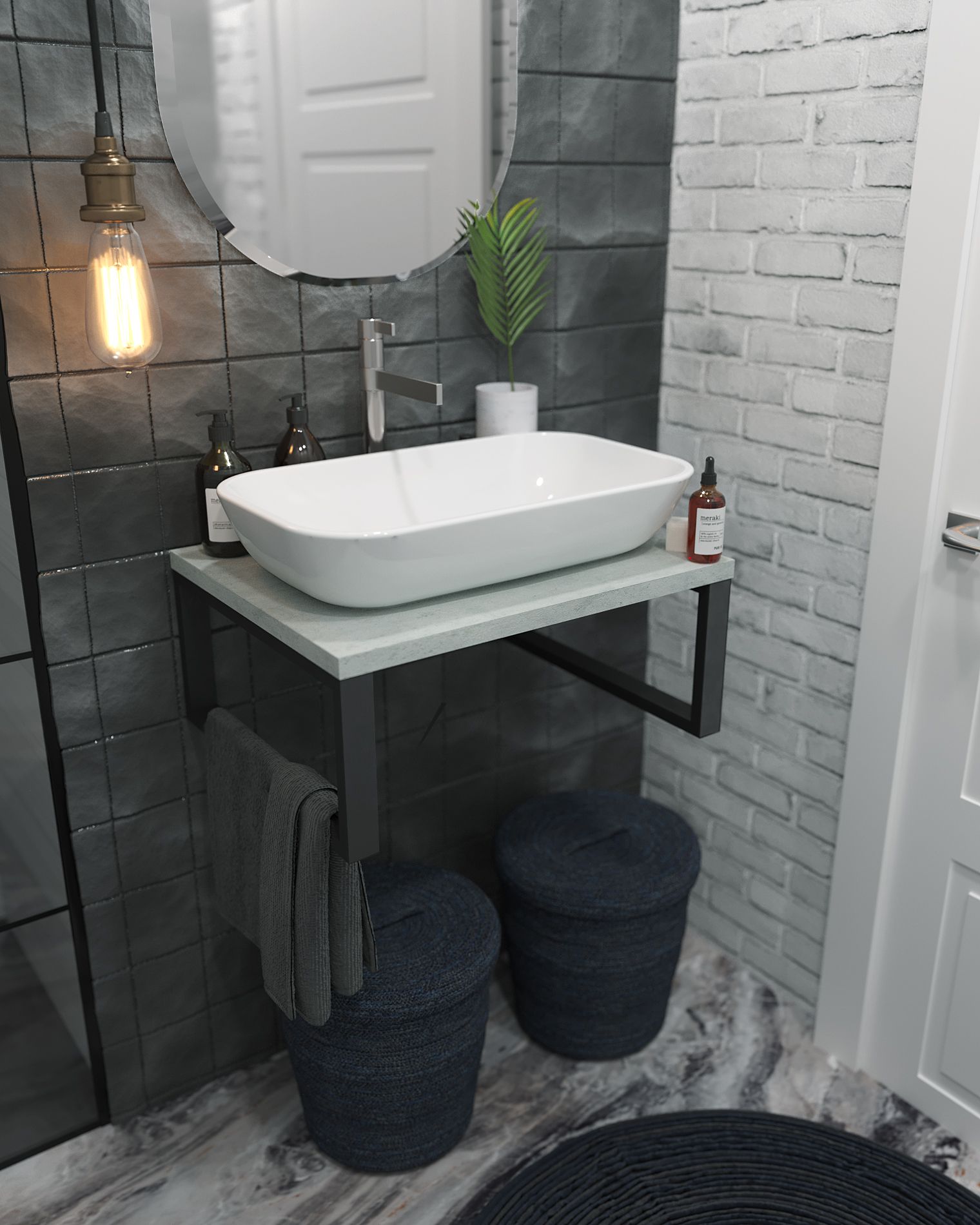 Столешница 1Marka GRUNGE LOFT 60 Бетон светлый Ц0000001586 в интернет-магазине Sumom.kz Столешница 1Marka GRUNGE LOFT 60 Бетон светлый Ц0000001586 в интернет-магазине Sumom.kz