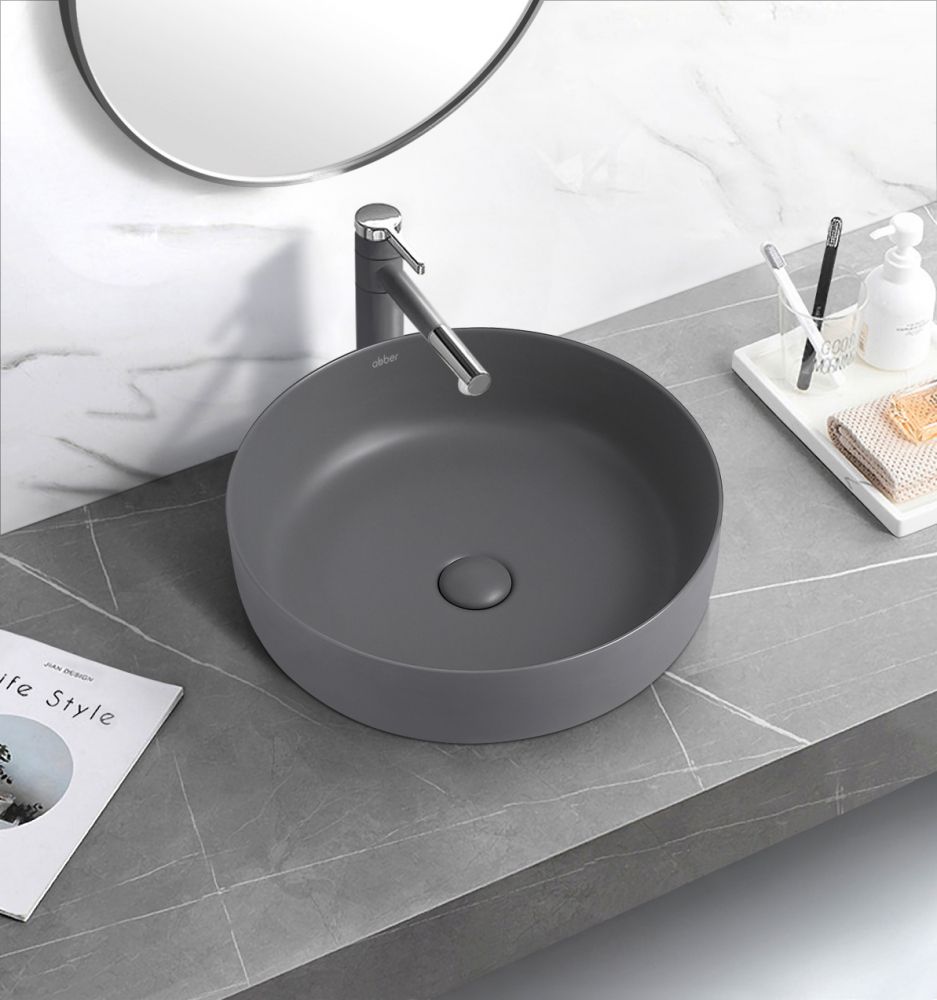 Раковина накладная ABBER Bequem AC2100MG серая матовая в интернет-магазине Sumom.kz