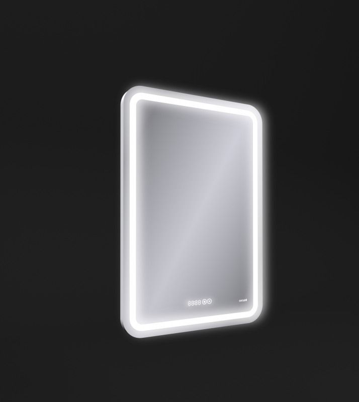 Зеркало Cersanit LED 050 Design Pro 55x80 с подсветкой (холодный/теплый свет), антизапотеванием и часами 62549 в интернет-магазине Sumom.kz