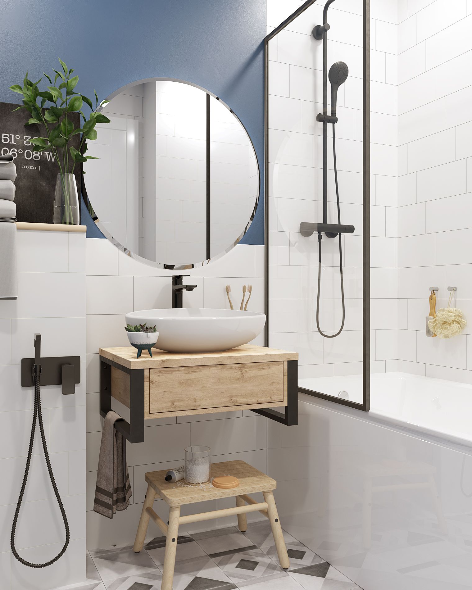 Тумба 1Marka GRUNGE LOFT 60П 1в.я Дуб Вотан Ц0000001580 в интернет-магазине Sumom.kz