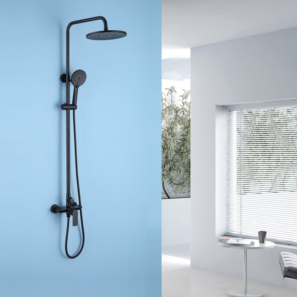 Душевая стойка ABBER Weiss Insel AF8020B без излива, черная матовая в интернет-магазине Sumom.kz