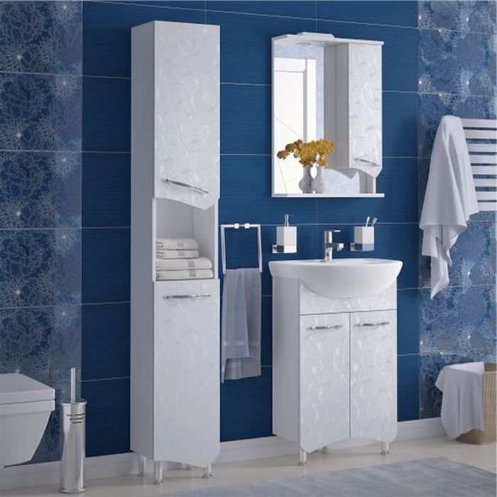 Тумба-умывальник Misty Лаванда 50 прямая белая 213 061+14 877 в интернет-магазине Sumom.kz