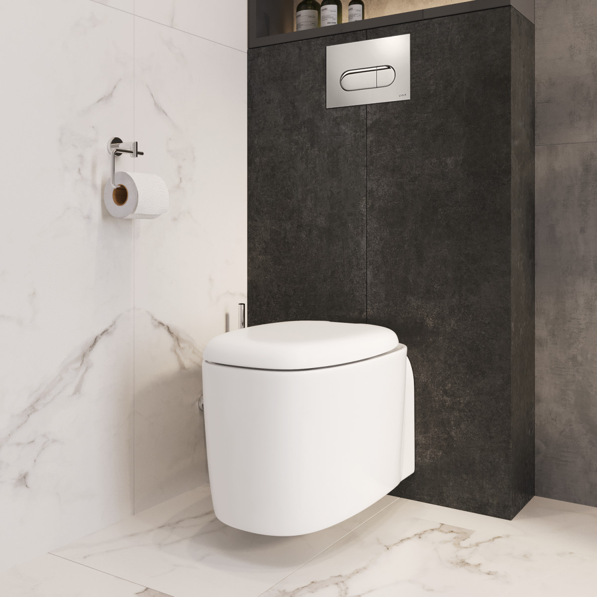Унитаз подвесной Vitra Plural 7830B401-0075 безободковый белый матовый в интернет-магазине Sumom.kz Унитаз подвесной Vitra Plural 7830B401-0075 безободковый белый матовый в интернет-магазине Sumom.kz