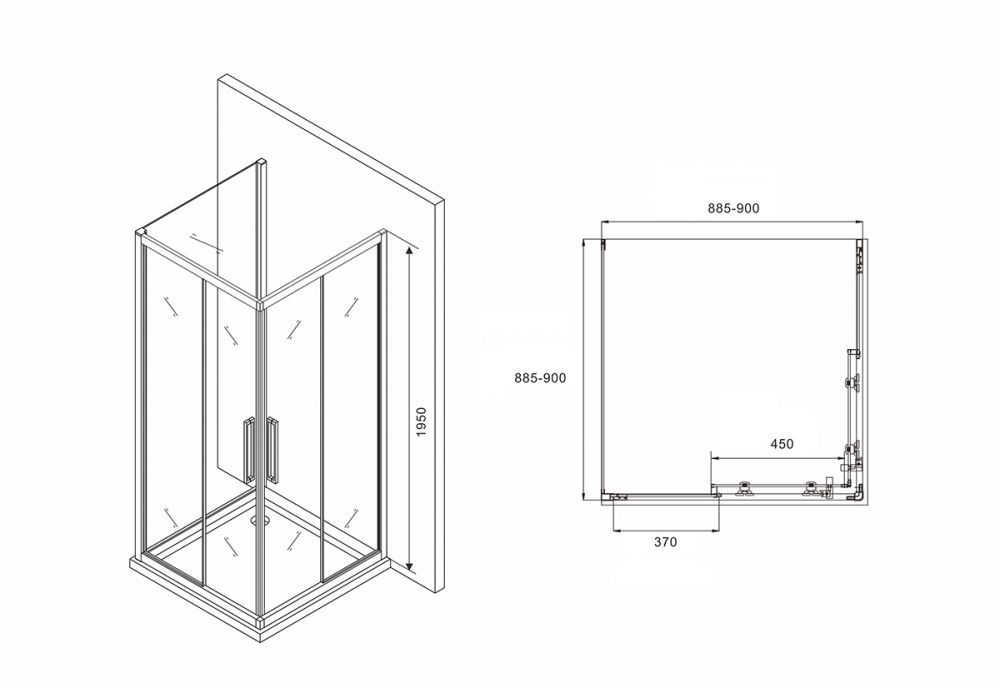 Душевой уголок ABBER Schwarzer Diamant AG02090BH-S90B в интернет-магазине Sumom.kz Душевой уголок ABBER Schwarzer Diamant AG02090BH-S90B в интернет-магазине Sumom.kz