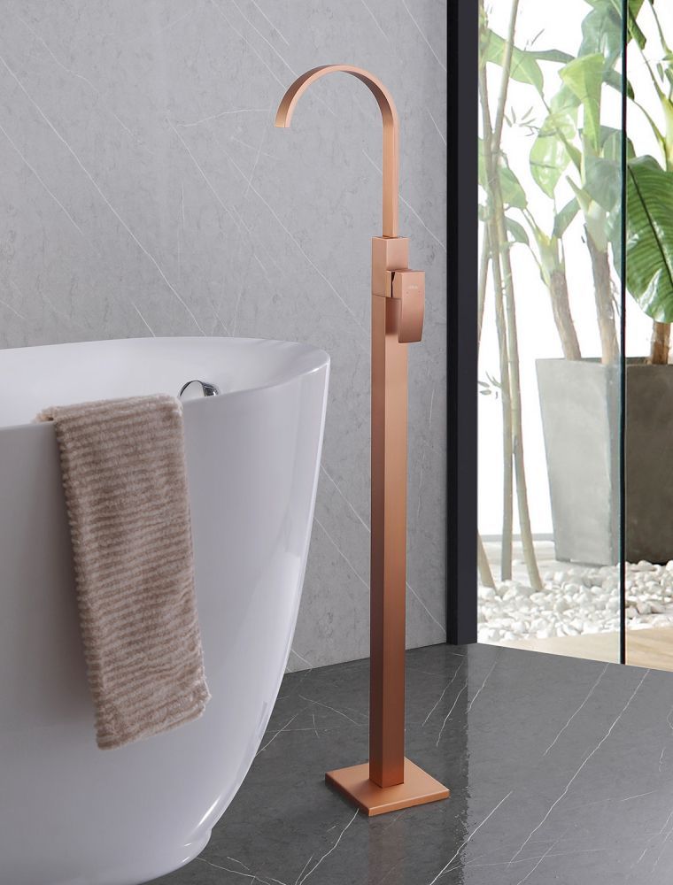 Смеситель ABBER Wasserfall AF8640MRG напольный для раковины, розовое золото матовое с гарантией и доставкой по всему Казахстану Смеситель ABBER Wasserfall AF8640MRG напольный для раковины, розовое золото матовое большой выбор под ваш дизайн!